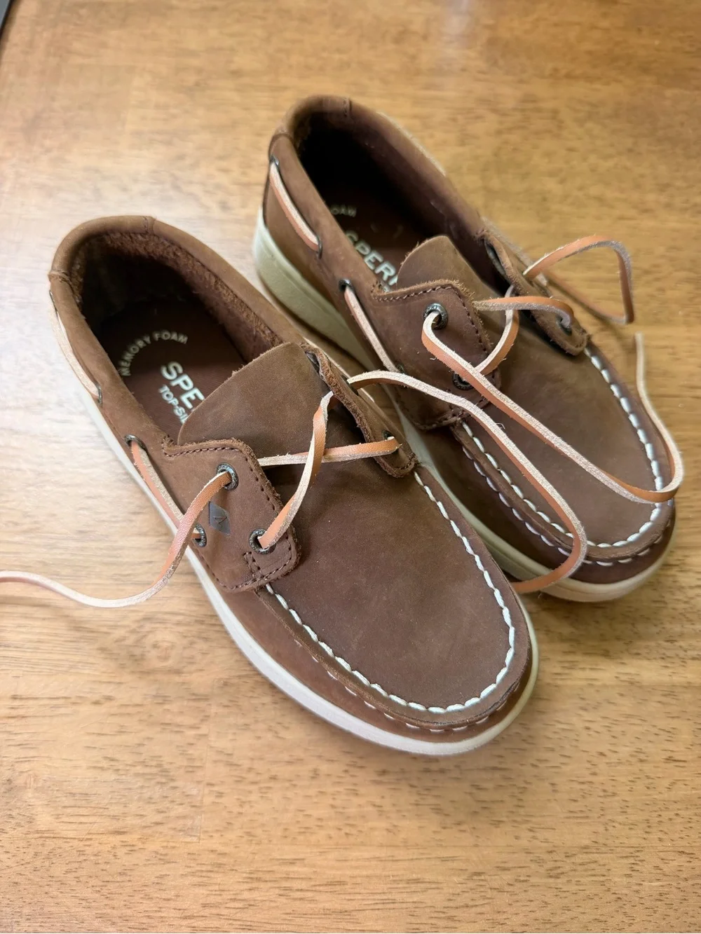 Boys Sperry Tan/Brown Suede Top-Sider Boat Shoe